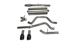 GMC Sierra 1500 Performance Exhaust - Dual Rear - CORSA Performance - Cat Back Sport - Black - `14-`19